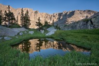 tarn, reflection, east inlet, alpine